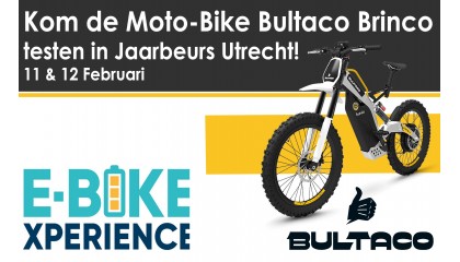 Kom de Moto-Bike testen tijdens de E-Bike Xperience in de Jaarbeurs!!!